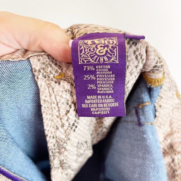 Rich & Skinny Dark Wash Cuffed Bootcut Tapered Denim Jeans Size 27 - Picture 8 of 10